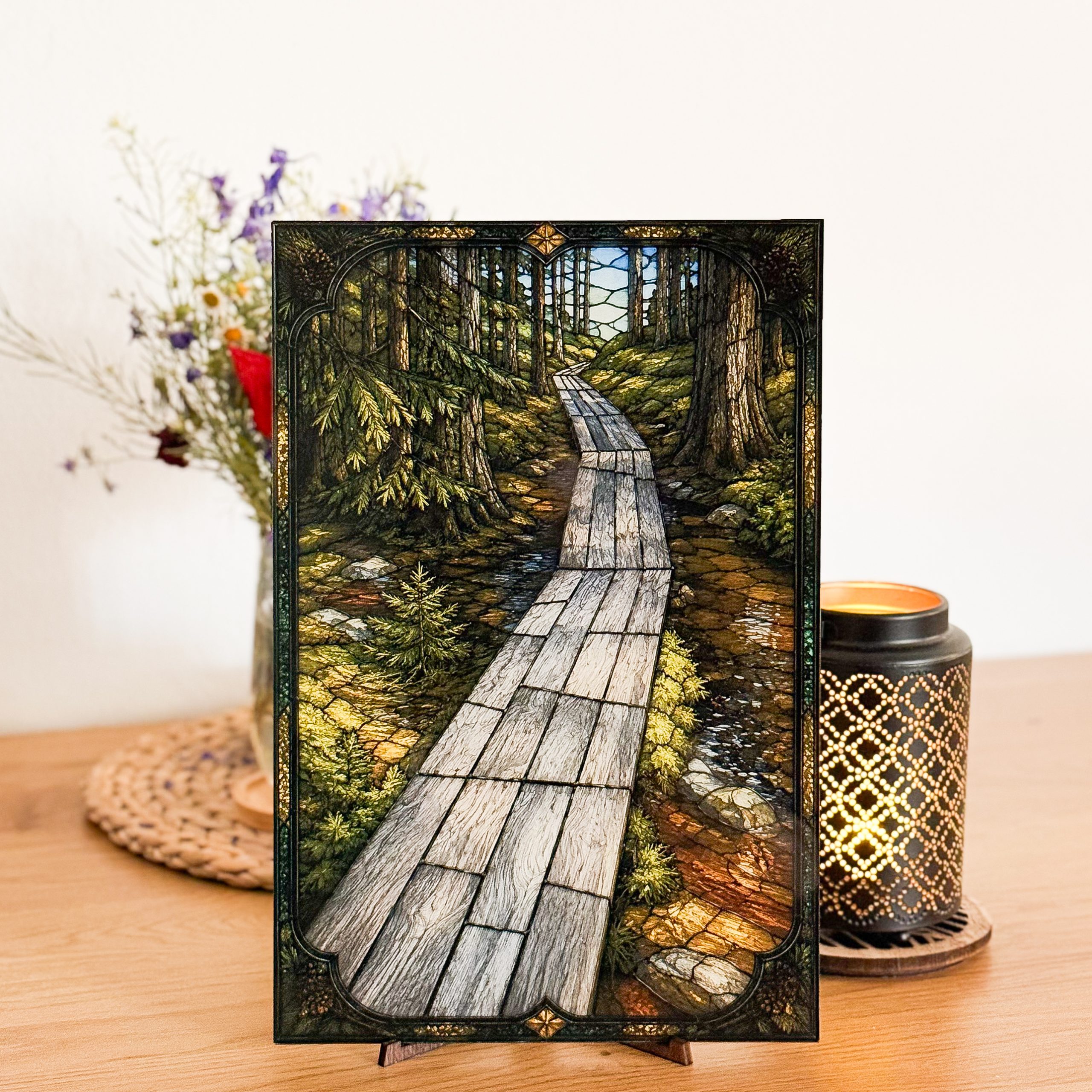 Bog Path - Decorative Acrylic Glass Panel - Mythpane Authentic