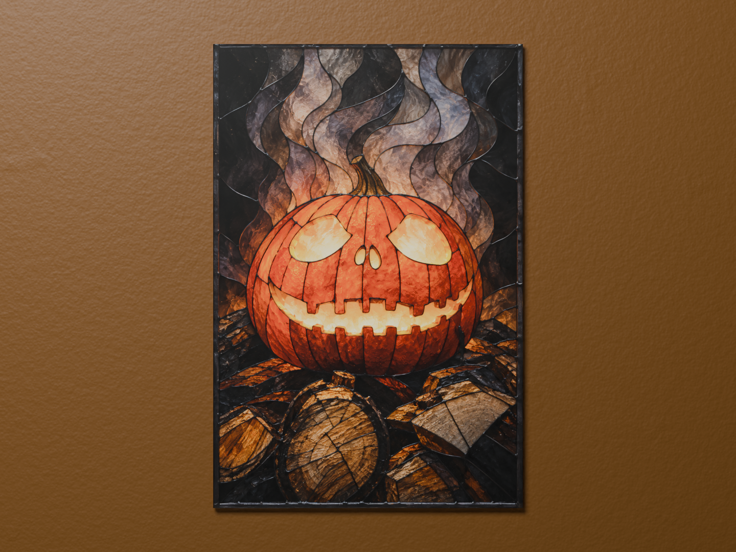 Smiling Jack - Jack O Lantern Halloween Magnetic Wall Art Panel