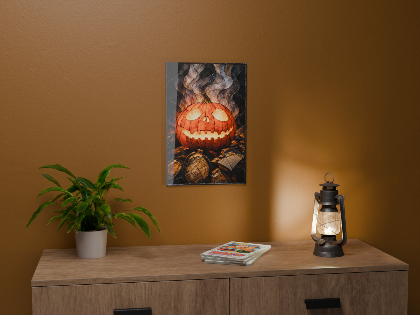 Smiling Jack - Jack O Lantern Halloween Magnetic Wall Art Panel - Image 5