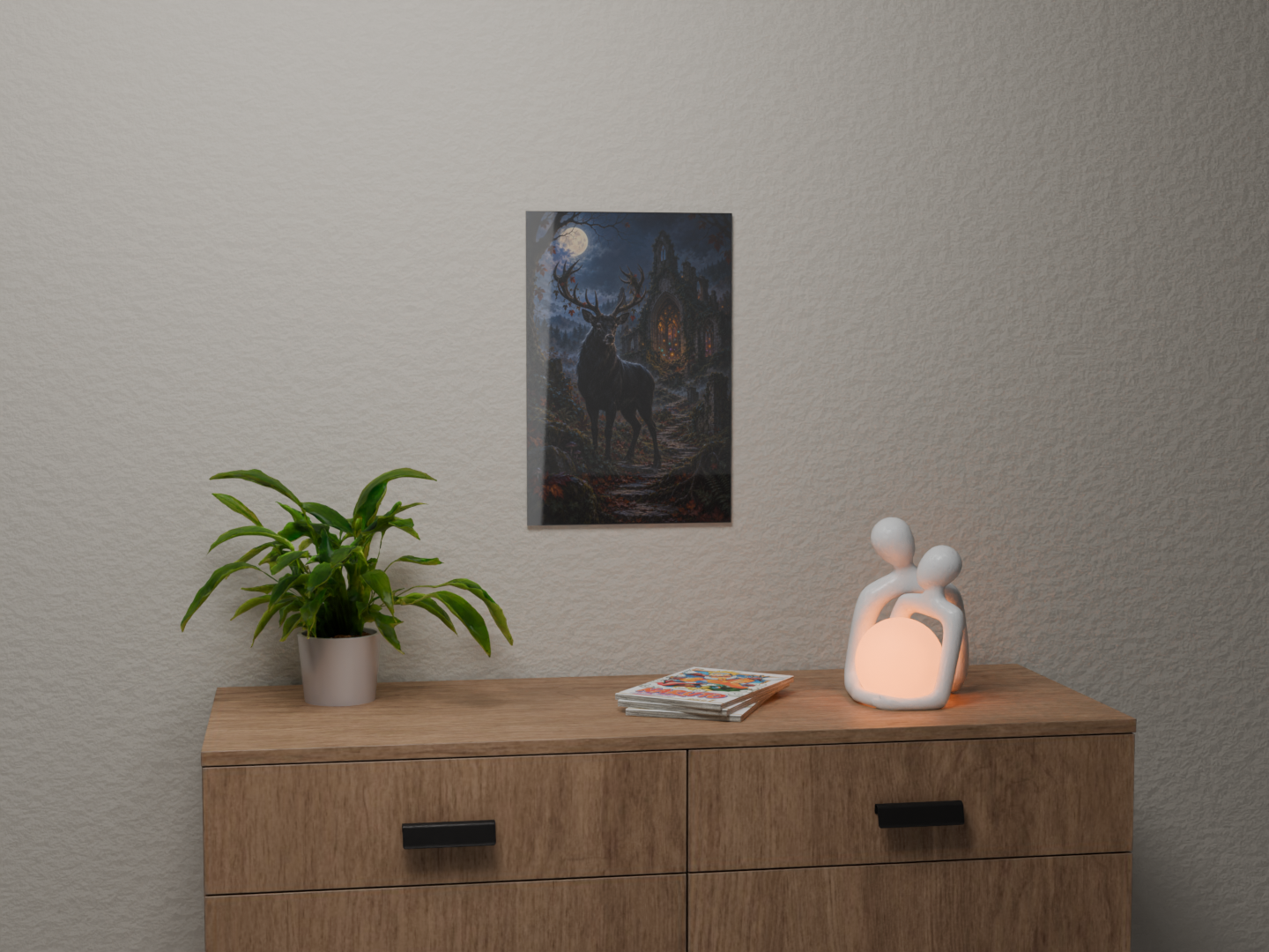 Black Stag - Mythpane - Magnetic Wall Art Panel - Image 6