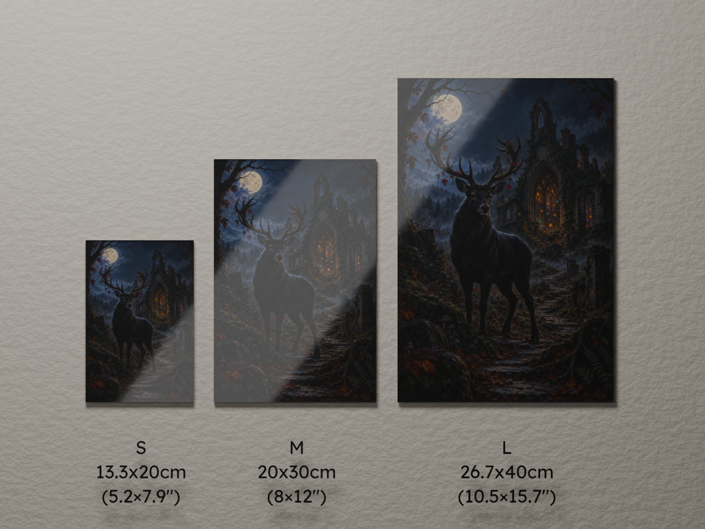 Black Stag - Mythpane - Magnetic Wall Art Panel - Image 4
