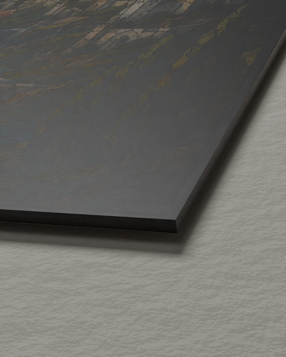 Grey Wizard - Stained Glass Wall Art Panel, Magnetic Mount - Image 4