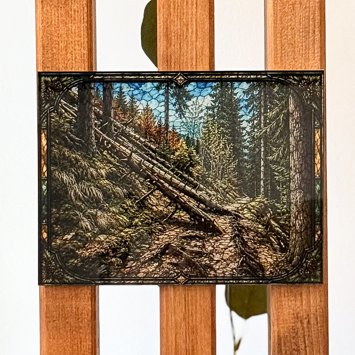 Unique Acrylic Forest Print, Stain Glass Style, Fallen Trees On A Trail, Magnetic Wall Art  View on Etsy